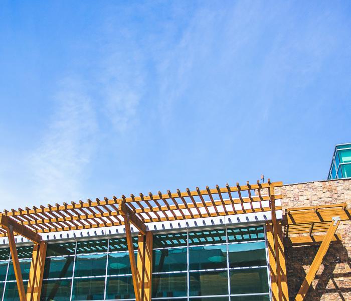 Exterior of the campus rec center building
