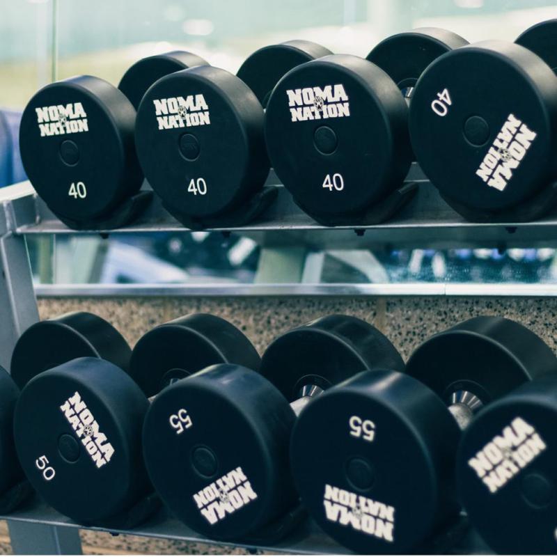 racks of weights