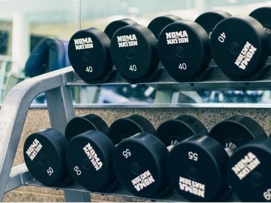 racks of weights