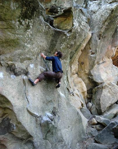 picture of person rock climbing