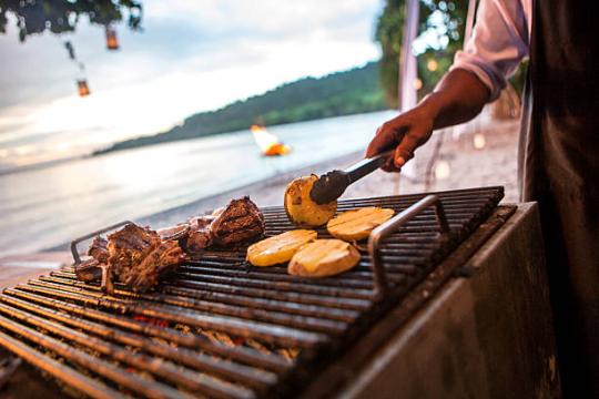 picture of beach barbecue