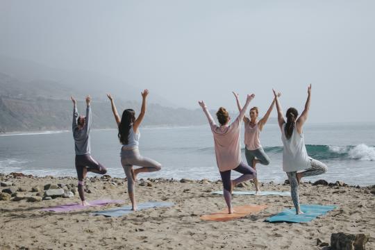 person doing yoga