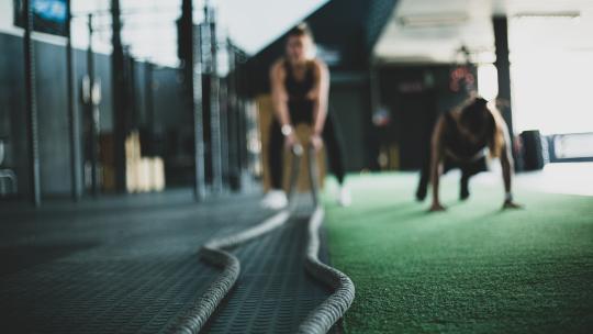 two women working out