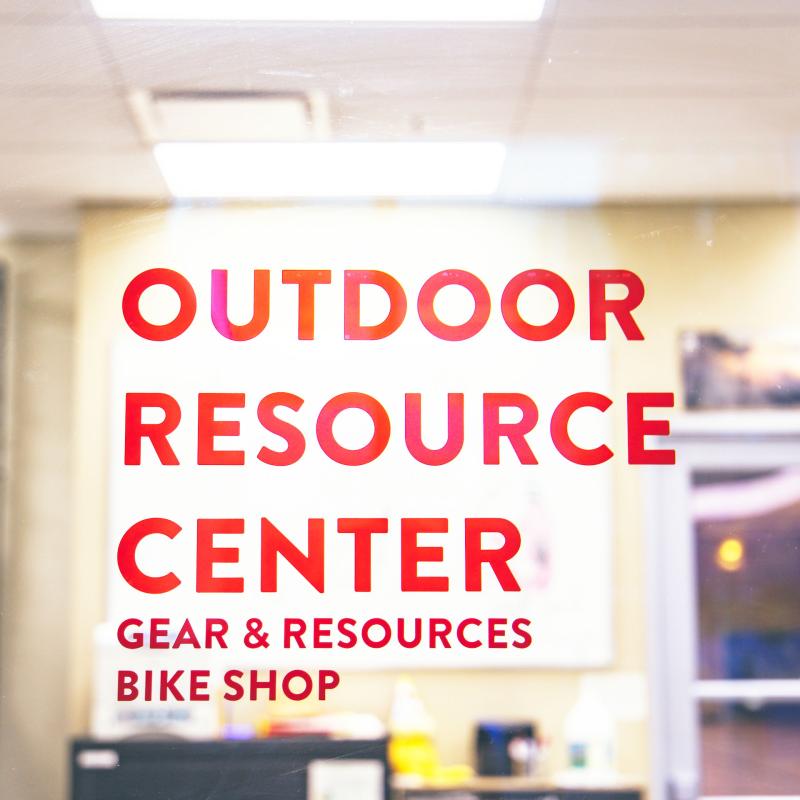 Outdoor Resource Center window sign